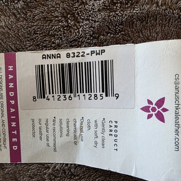 Anuschka Medium Hobo Hand Painted Leather Shoulder Bag Patchwork Pewter NWT - Picture 9 of 16